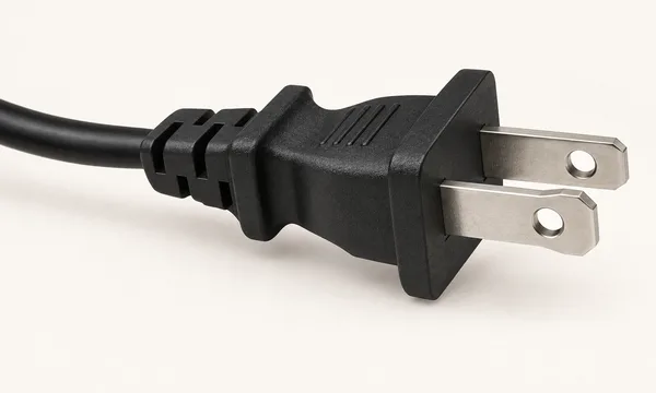 Type A plug illustration with two parallel flat pins.